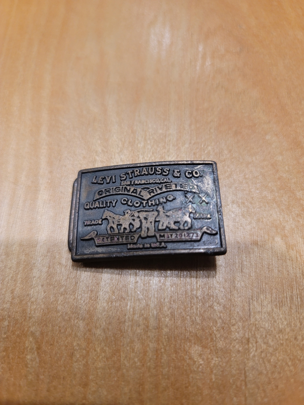 Levi Strauss & Co. Metal Belt Buckle - Antique Silver Tone